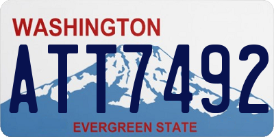 WA license plate ATT7492