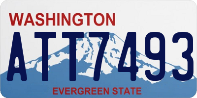 WA license plate ATT7493
