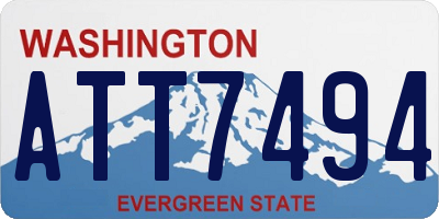 WA license plate ATT7494