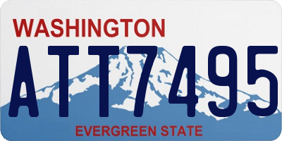 WA license plate ATT7495