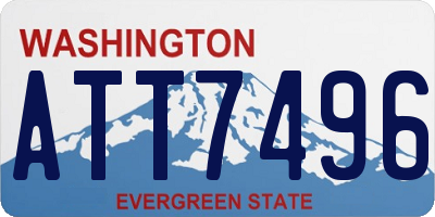 WA license plate ATT7496