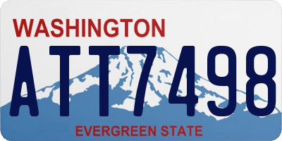 WA license plate ATT7498