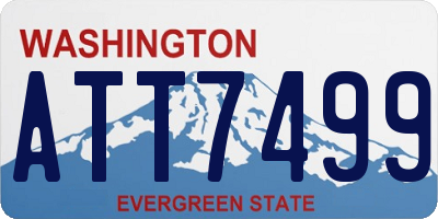 WA license plate ATT7499