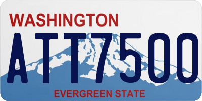 WA license plate ATT7500