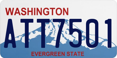 WA license plate ATT7501