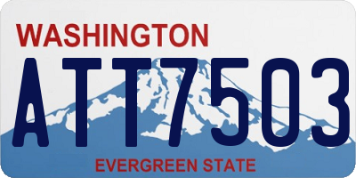 WA license plate ATT7503