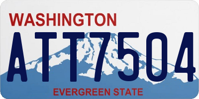 WA license plate ATT7504
