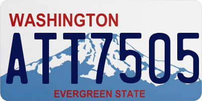 WA license plate ATT7505