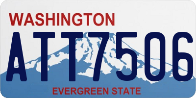 WA license plate ATT7506