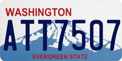WA license plate ATT7507