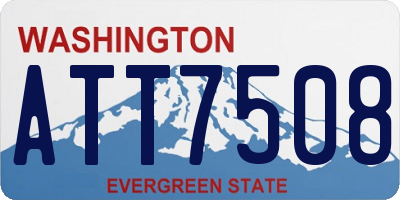 WA license plate ATT7508