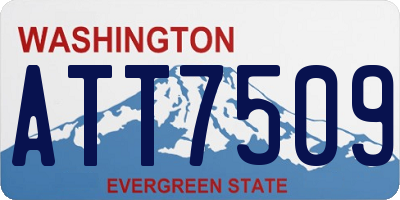 WA license plate ATT7509