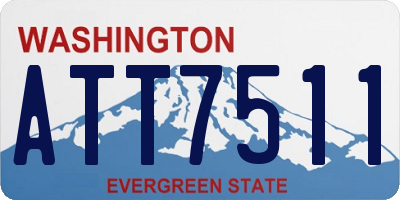 WA license plate ATT7511