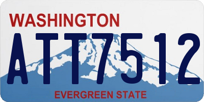 WA license plate ATT7512