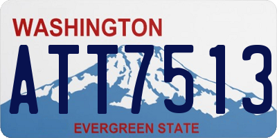 WA license plate ATT7513