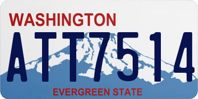 WA license plate ATT7514