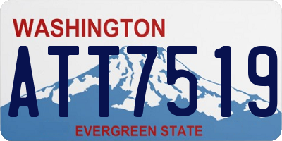 WA license plate ATT7519