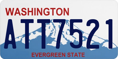 WA license plate ATT7521