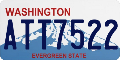 WA license plate ATT7522
