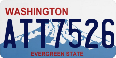 WA license plate ATT7526