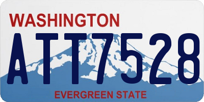 WA license plate ATT7528