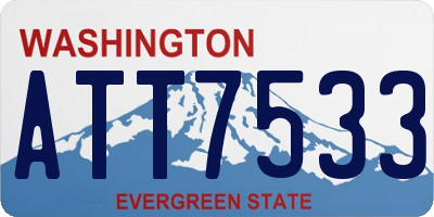 WA license plate ATT7533