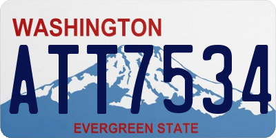 WA license plate ATT7534