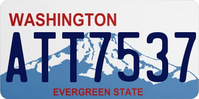 WA license plate ATT7537