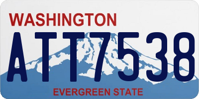 WA license plate ATT7538