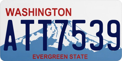 WA license plate ATT7539