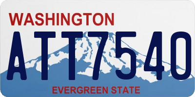 WA license plate ATT7540