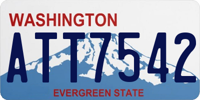 WA license plate ATT7542