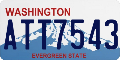 WA license plate ATT7543