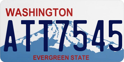 WA license plate ATT7545