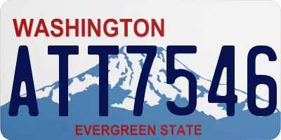 WA license plate ATT7546