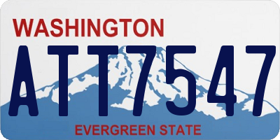 WA license plate ATT7547