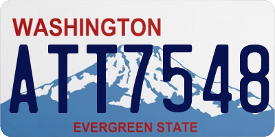 WA license plate ATT7548