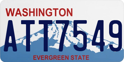 WA license plate ATT7549