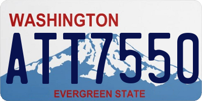 WA license plate ATT7550