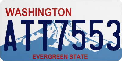 WA license plate ATT7553