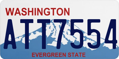 WA license plate ATT7554