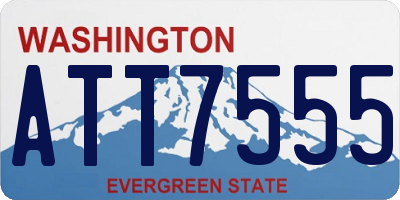 WA license plate ATT7555
