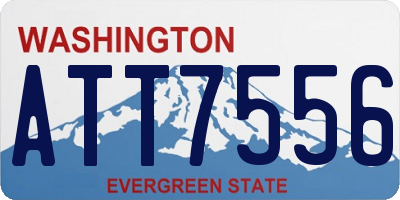 WA license plate ATT7556