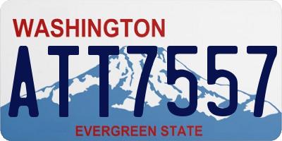 WA license plate ATT7557