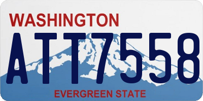 WA license plate ATT7558