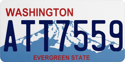 WA license plate ATT7559
