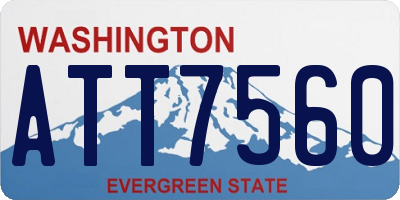 WA license plate ATT7560