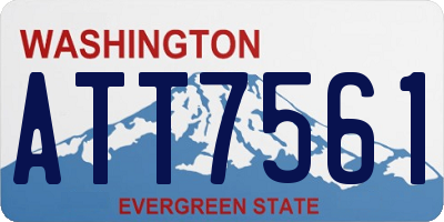 WA license plate ATT7561