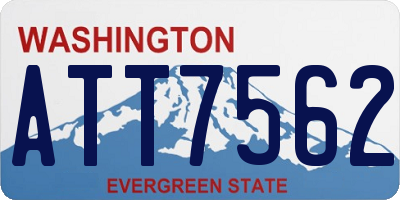 WA license plate ATT7562
