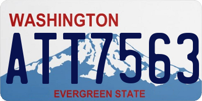 WA license plate ATT7563